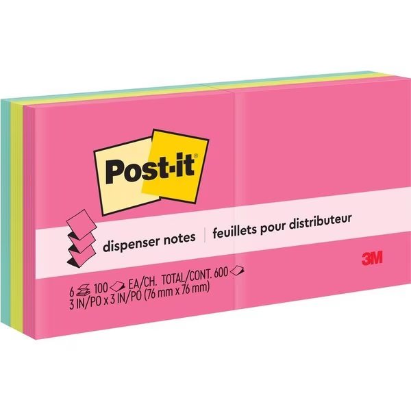 Note, Popup, 3X3, 6Pk, Assrtd Pk, Post-It, Mfr#: MMMR330AN